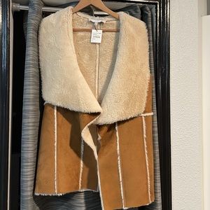 Cupcake and Cashmere Faux Suede / Shearling Vest